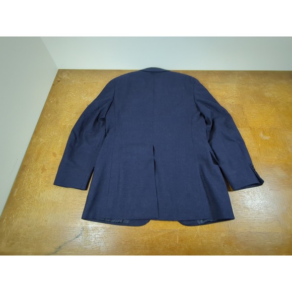 VINTAGE Samuelsohn 3 Piece Suit - Mens 40R x 34 Waist -  Navy Blue 100% Wool - Picture 10 of 16